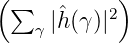 (∑         )
    γ |ˆh(γ)|2