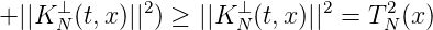      ⊥       2       ⊥      2     2
+ ||K N(t,x)||) ≥ ||K N(t,x)|| = TN (x)
