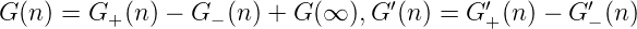                                   ′        ′        ′
G (n) = G+ (n) - G - (n) + G(∞ ),G (n) = G +(n) - G - (n)
