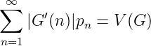 ∞
∑     ′
   |G (n)|pn = V (G )
n=1
